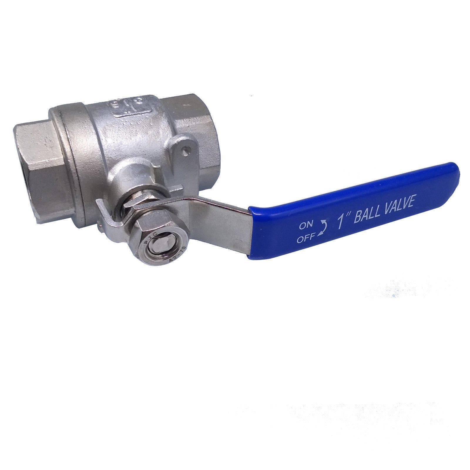 US Stock 1" NPT Female 2-Piece 304 Stainless Steel Full Port Ball Valve WOG1000