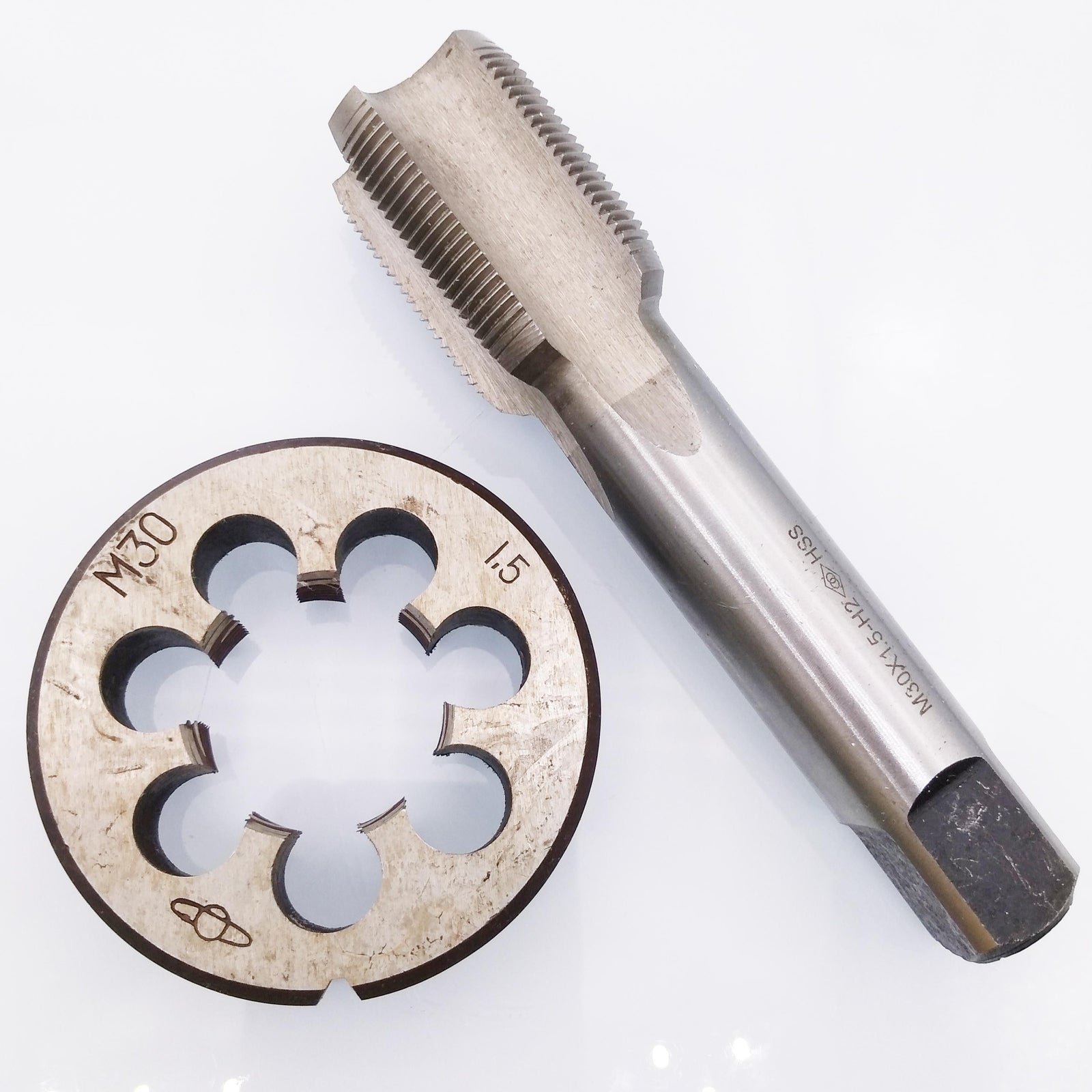 US Stock HSS M30 x 1.5mm Tap & M30 x 1.5mm Die Metric Thread Right Hand