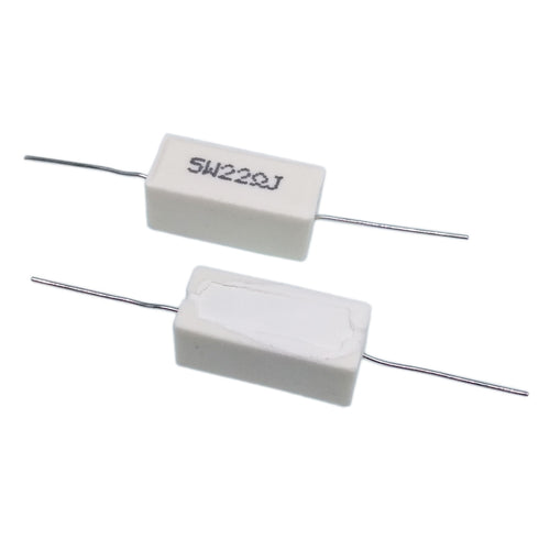 10pcs 22 ohm 22RΩJ 5 watt Axial Ceramic Cement Power Resistor 5W