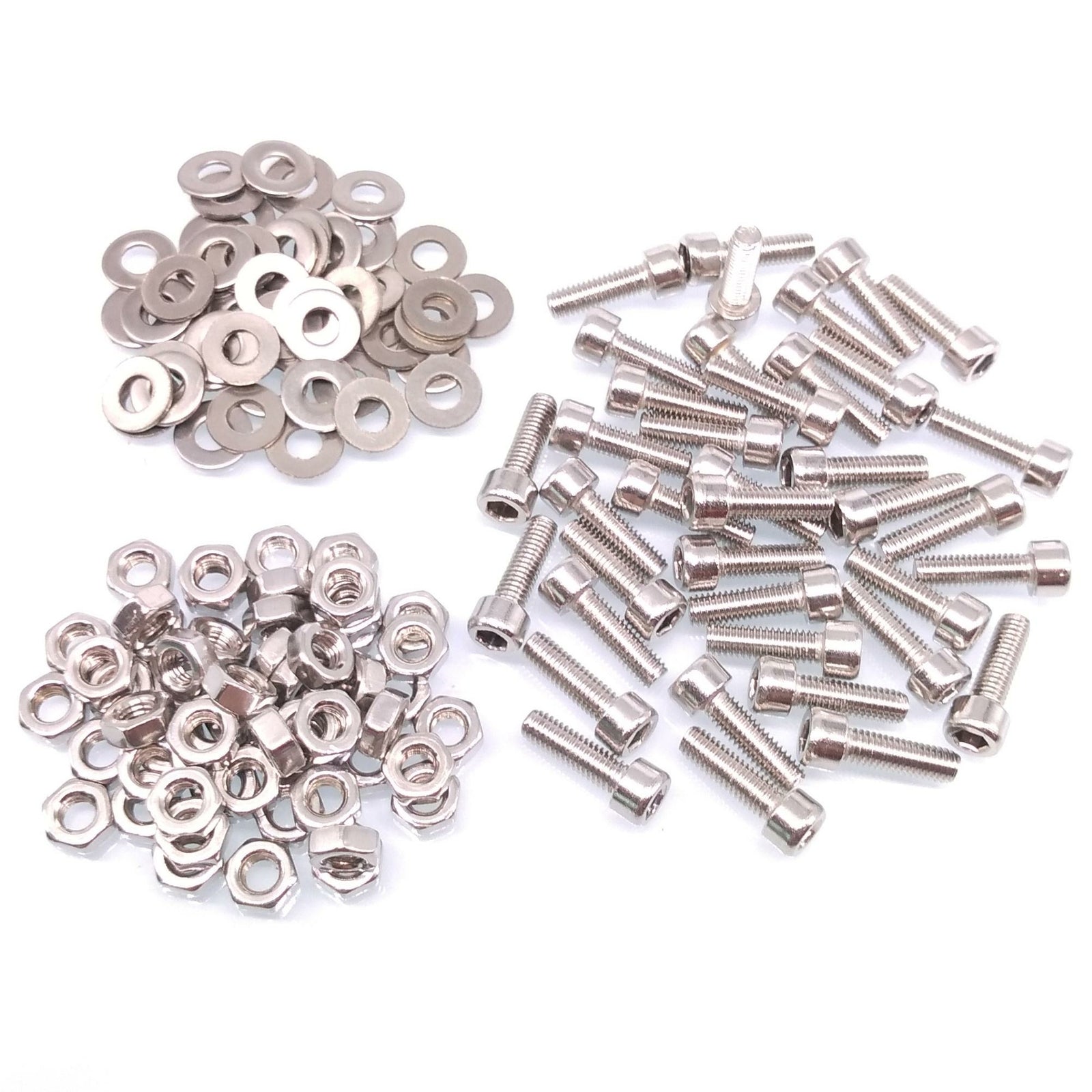 200x M3 x 10mm Socket Head Cap Screws Stainless Steel Allen Socket Nuts Washers