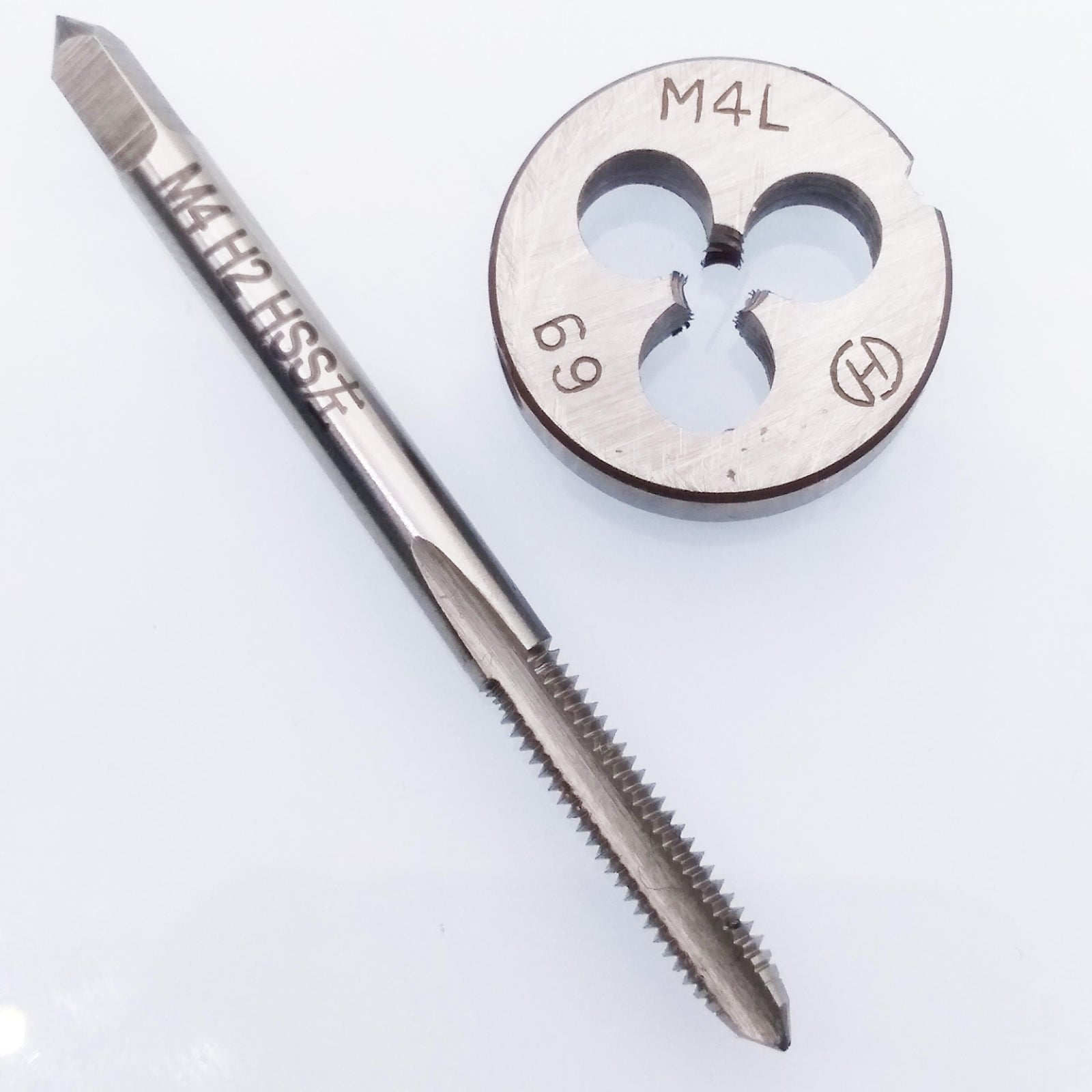 US Stock HSS M4 x 0.7mm Tap & M4 x 0.7mm Die Metric Thread Left Hand