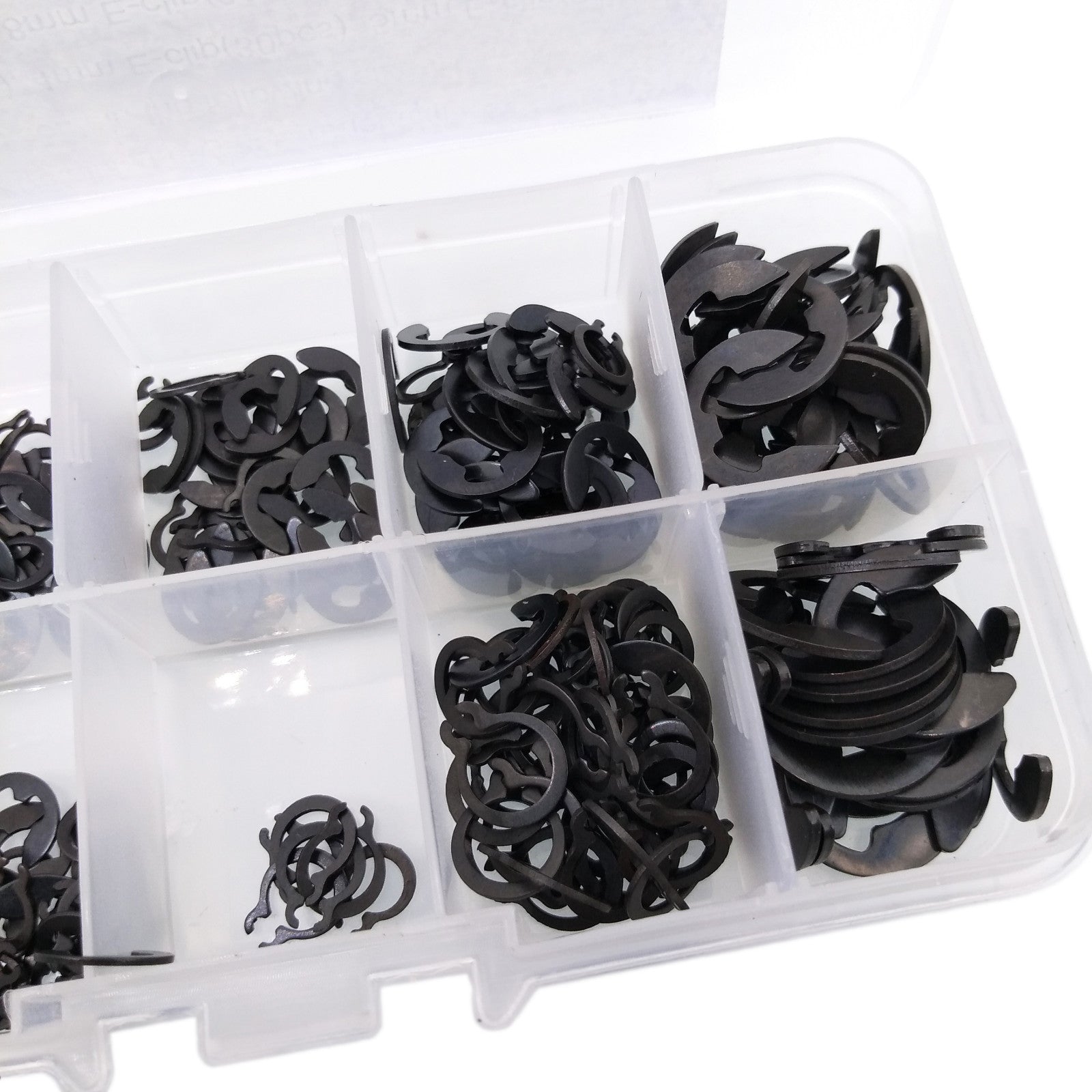 US Stock 300pcs E-Clip & Retaining Ring Assortment Kit 3mm 4mm 5mm 6mm 8mm 9mm