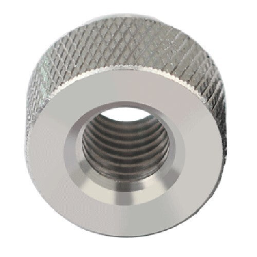 50pcs M3 - D12 x 12 Knurled Thumb Nuts Through Hole Hand Grip Knobs Alu Alloy
