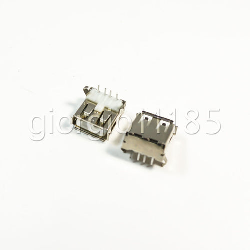 10x USB Type-A Female 4 Pin PCB Mount Socket Plug Connector Right Angle