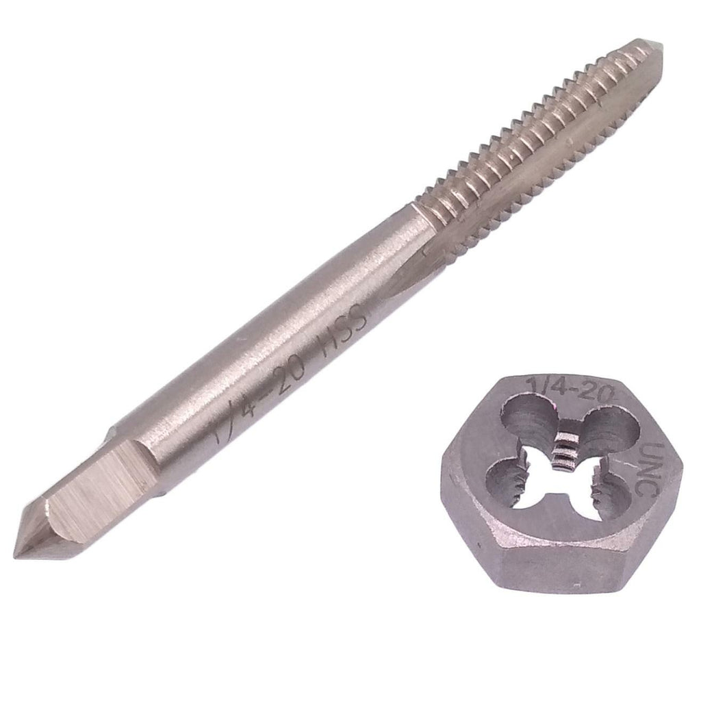 US Stock HSS 1/4-20 Tap & 1/4-20 Hexagon Die Thread Right Hand Set