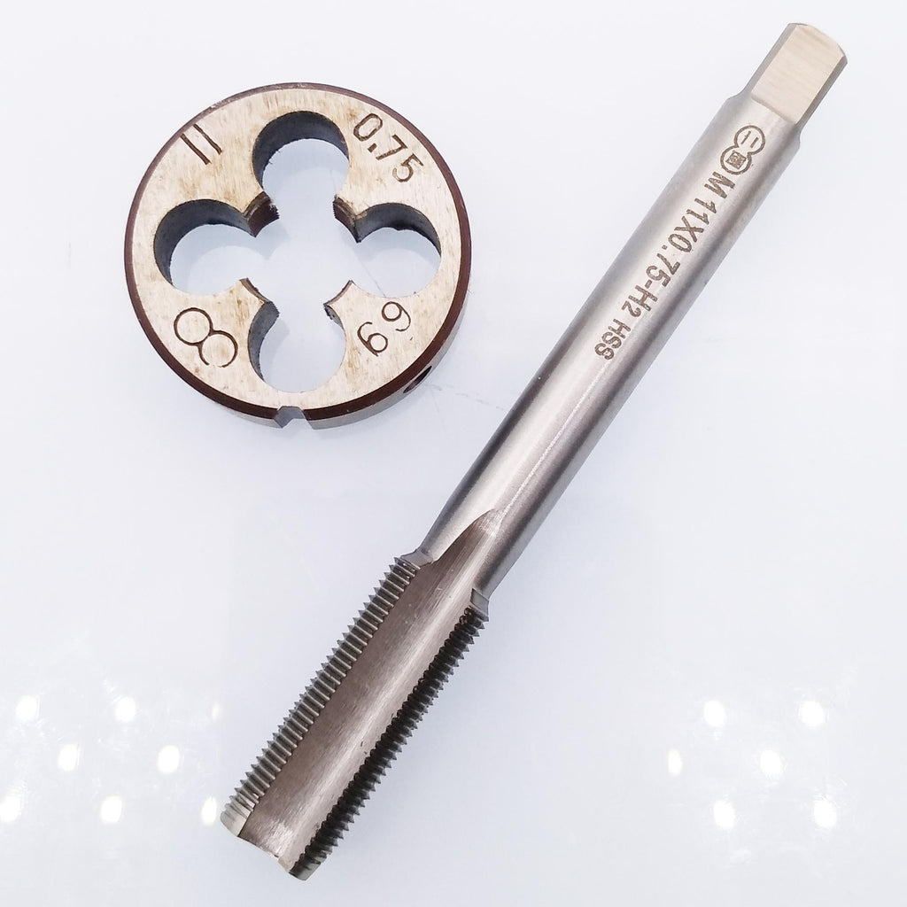 HSS M11 x 0.75mm Tap & M11 x 0.75mm Die Metric Thread Right Hand