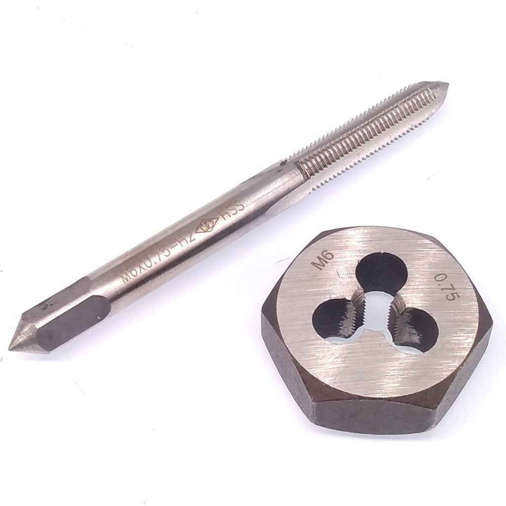 US Stock HSS M6 x 0.75mm Tap & 6x0.75mm Hexagon Die Metric Thread Right Hand Set