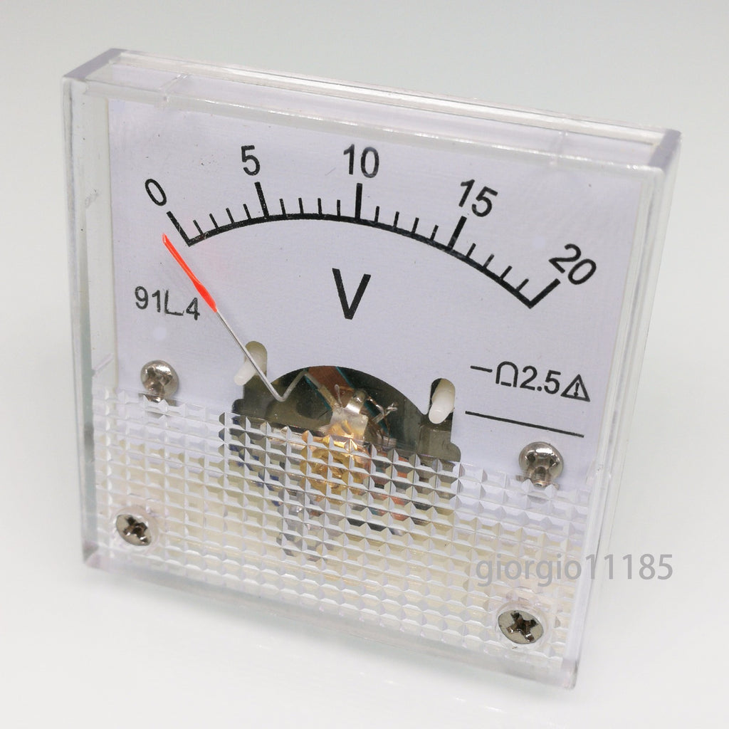 AU Stock AC 0 ~ 20V Square Analog Volt Pointer Needle Panel Meter Voltmeter 91L4