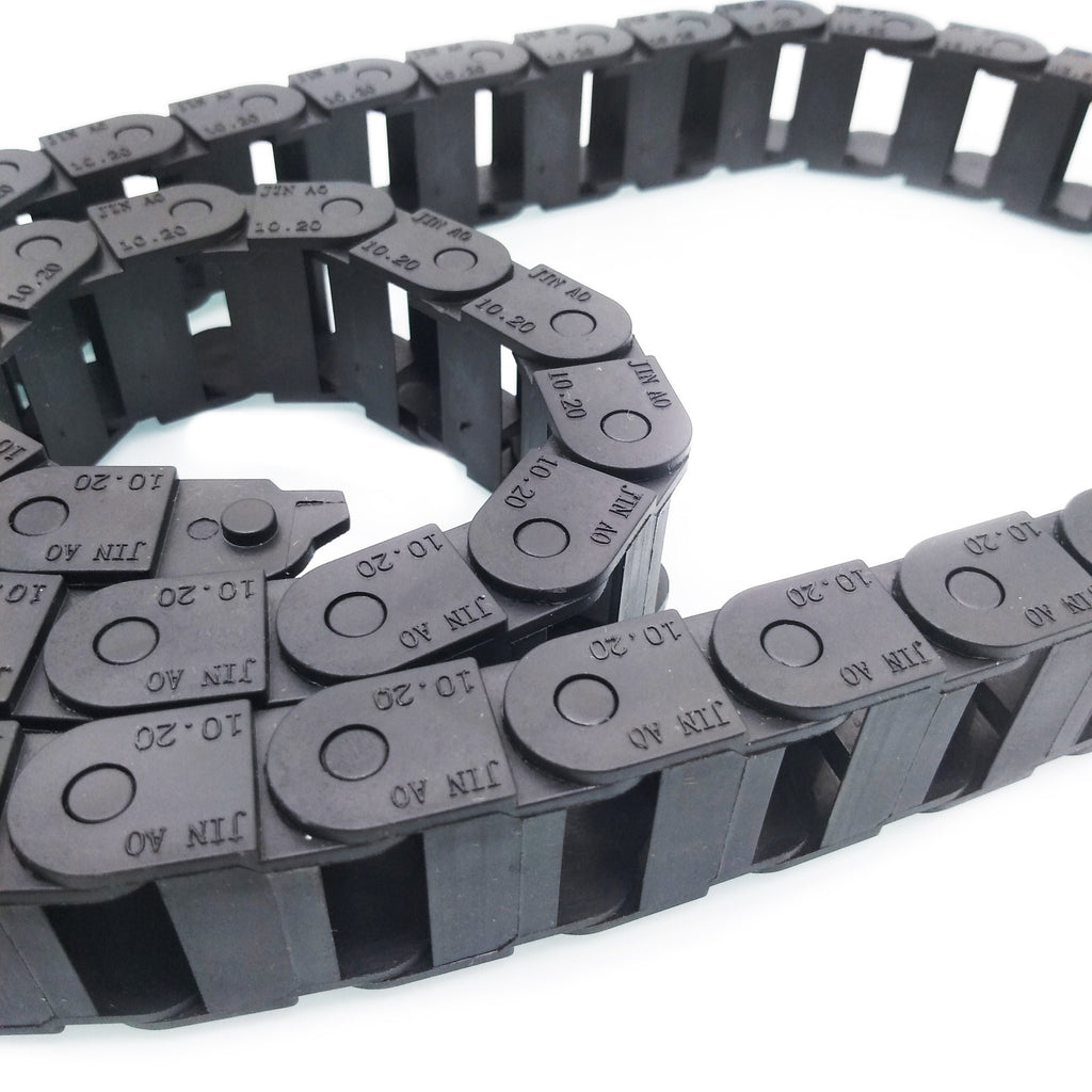 AU Stock 2M 2000mm Black Long Nylon Cable Drag Chain Wire Carrier 10 x 20mm