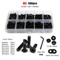 M3 Hexagon Hex Socket Flat Countersunk Head Screw Bolt Set grade 10.9 Steel