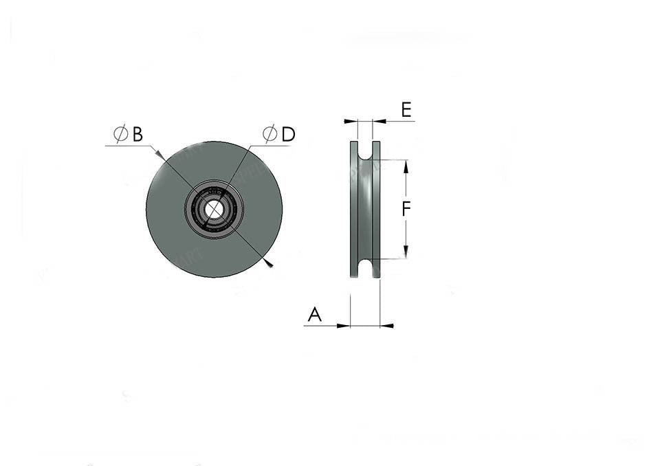 US Stock 10x U Nylon Embedded 608 Groove Ball Bearings 8*46.5*10mm Guide Pulley