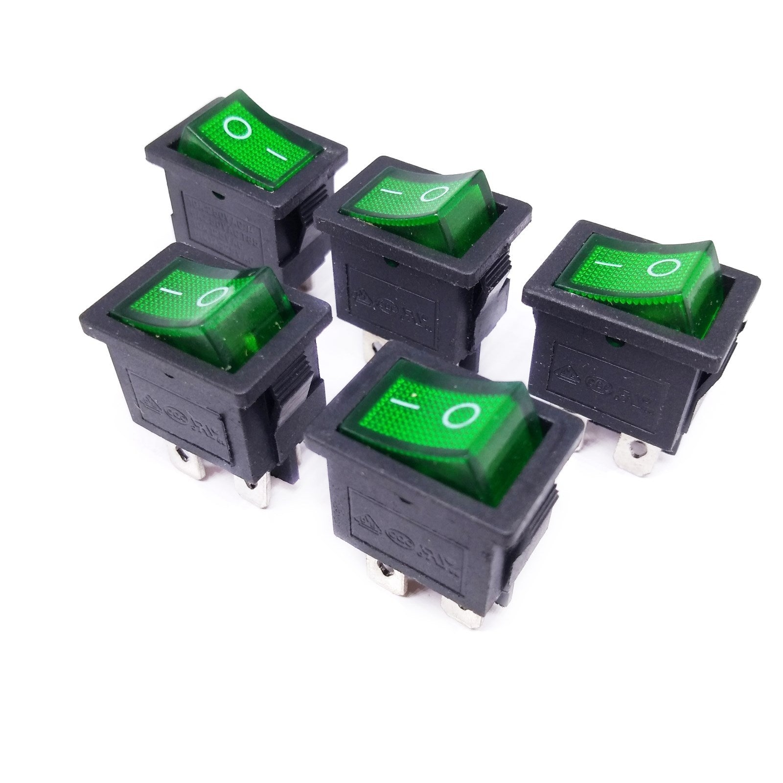 AU Stock 10pcs Green LED Light OFF/ON Boat Car Rocker Switch KCD1-104N