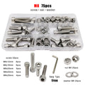 M8 SUS304 Allen Hexagon Hex Socket Cap Head Screw Bolt Nut Washer Set Kit