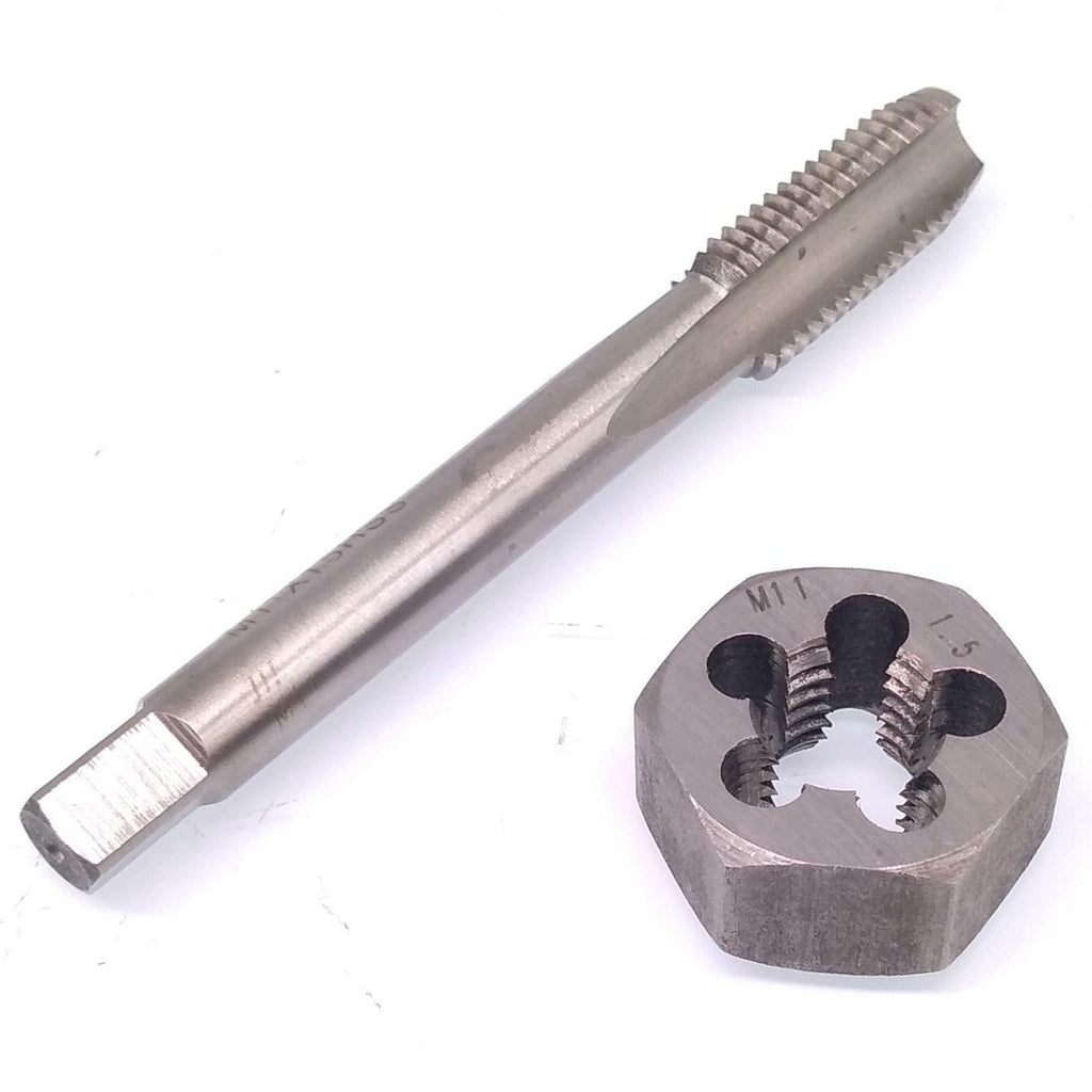 US Stock HSS M11 x 1.5mm Tap & 11x1.5mm Hexagon Die Metric Thread Right Hand Set