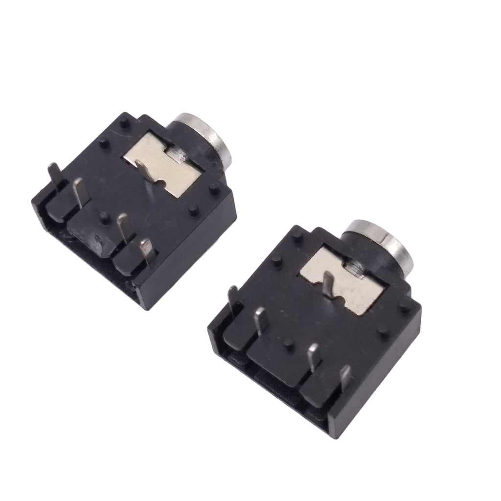 US Stock 10pcs DIP PCB Mount 5 Pins 3.5mm Socket Headphone Stereo Audio Jack