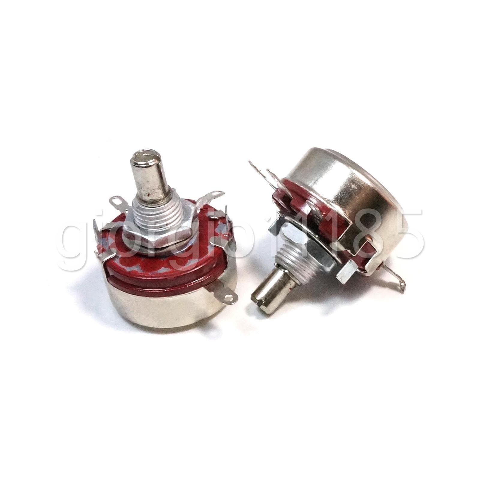 US Stock 2x 1M ohm 2W 6mm Round Shaft Rotary Taper Carbon Potentiometer WTH118