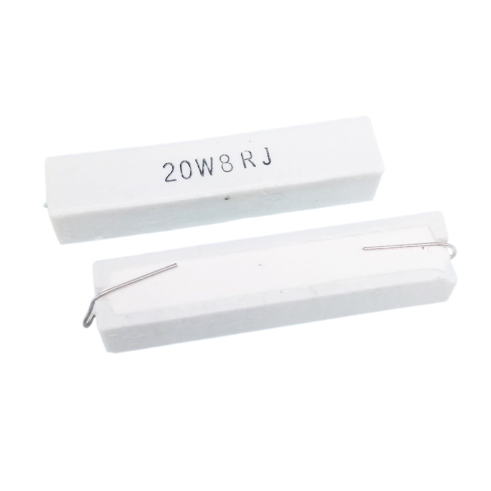 US Stock 2pcs 8 ohm 8RΩJ 20 watt Axial Ceramic Cement Power Resistor 20W