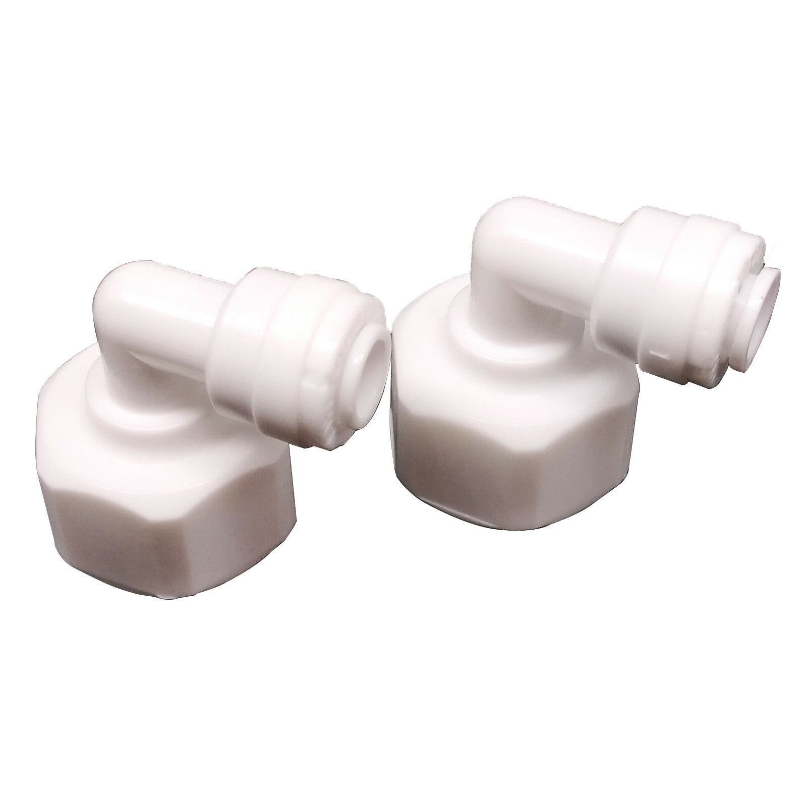 US Stock 2pcs 1/2" Female Thread to 1/4" Tube L Elbow Quick Connect Push Fit