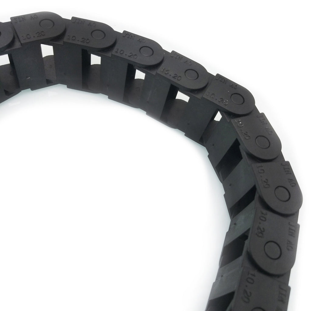 US Stock 2M 2000mm Black Long Nylon Cable Drag Chain Wire Carrier 10 x 20mm