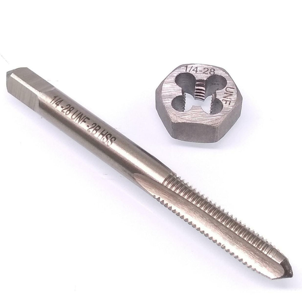 US Stock HSS 1/4-28 Tap & 1/4-28 Hexagon Die Thread Right Hand Set