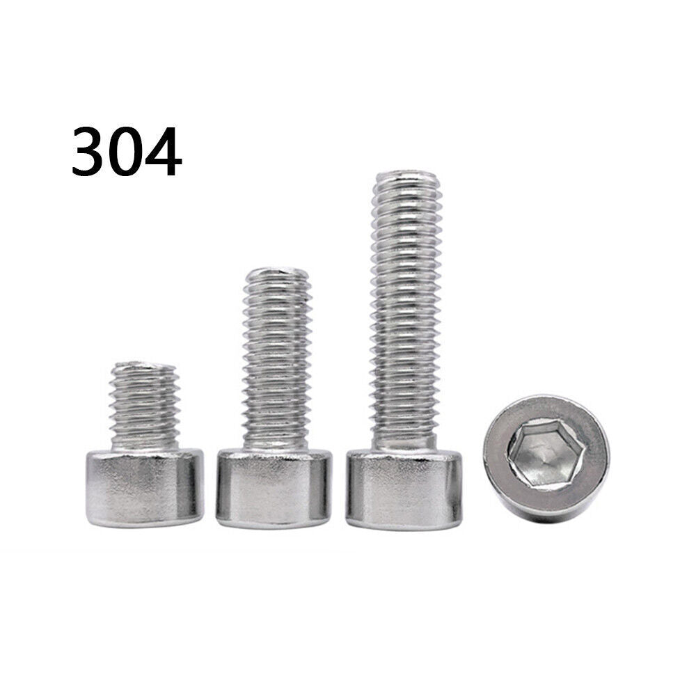 50pcs 304 Stainless Steel Allen Hex Socket Bolts Cap Head Screws M3.5 x 8mm