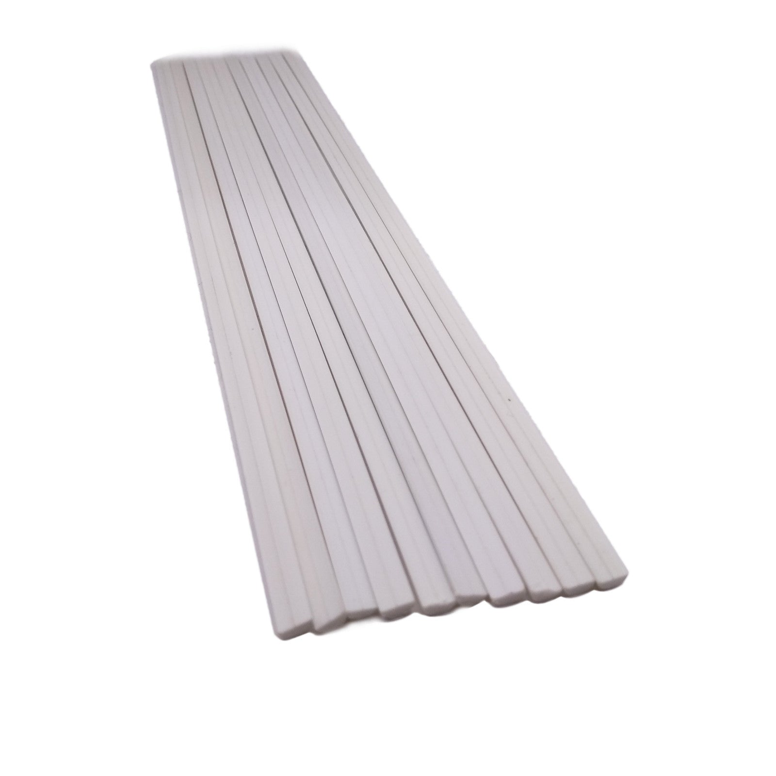 US Stock 10pcs ABS Styrene Plastic Half Round Bar Rod 5mm ±10% Dia. 9.85" White