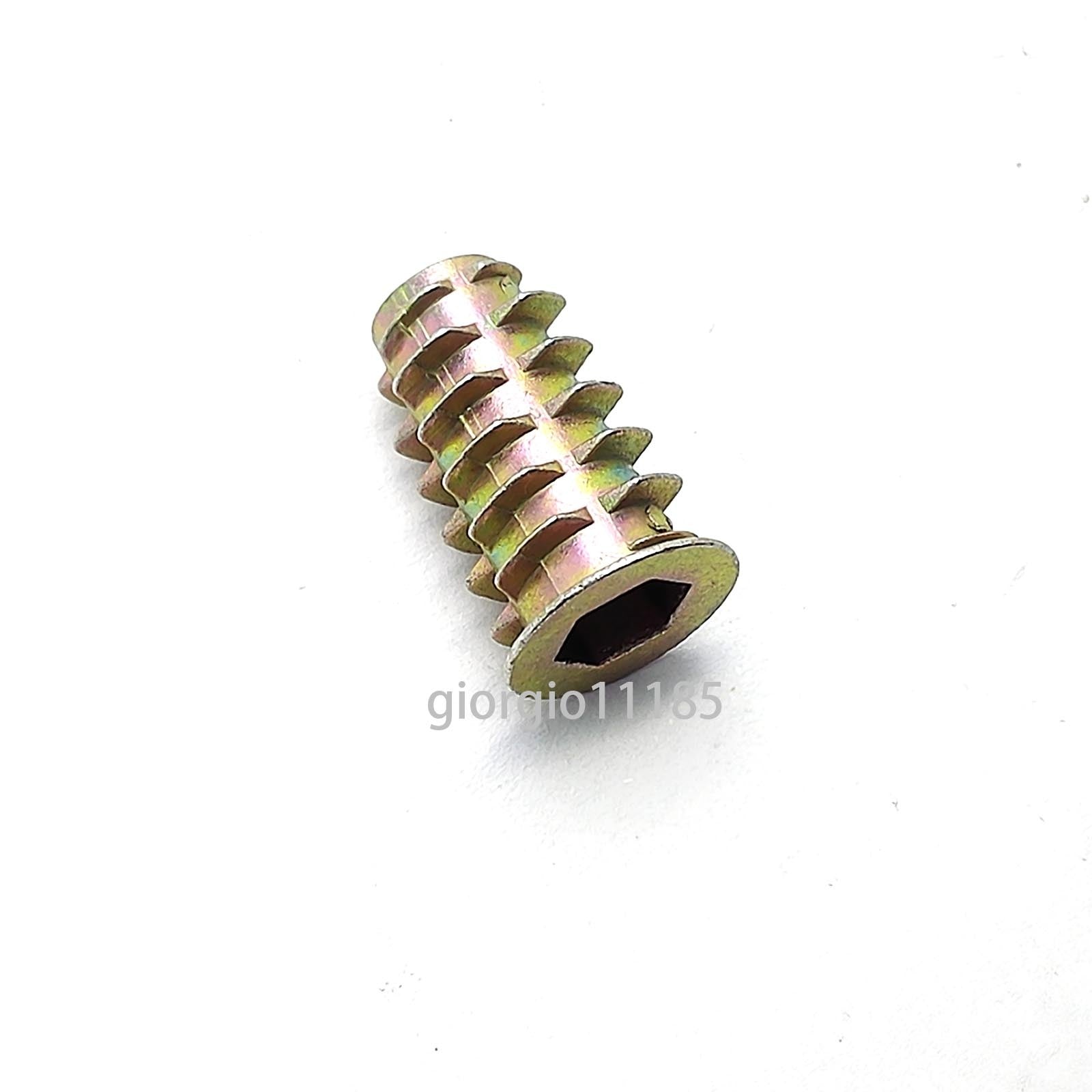 US Stock 20x M6 x 20mm Furniture Hex Drive Flat Head Nuts Screws For Wood Insert
