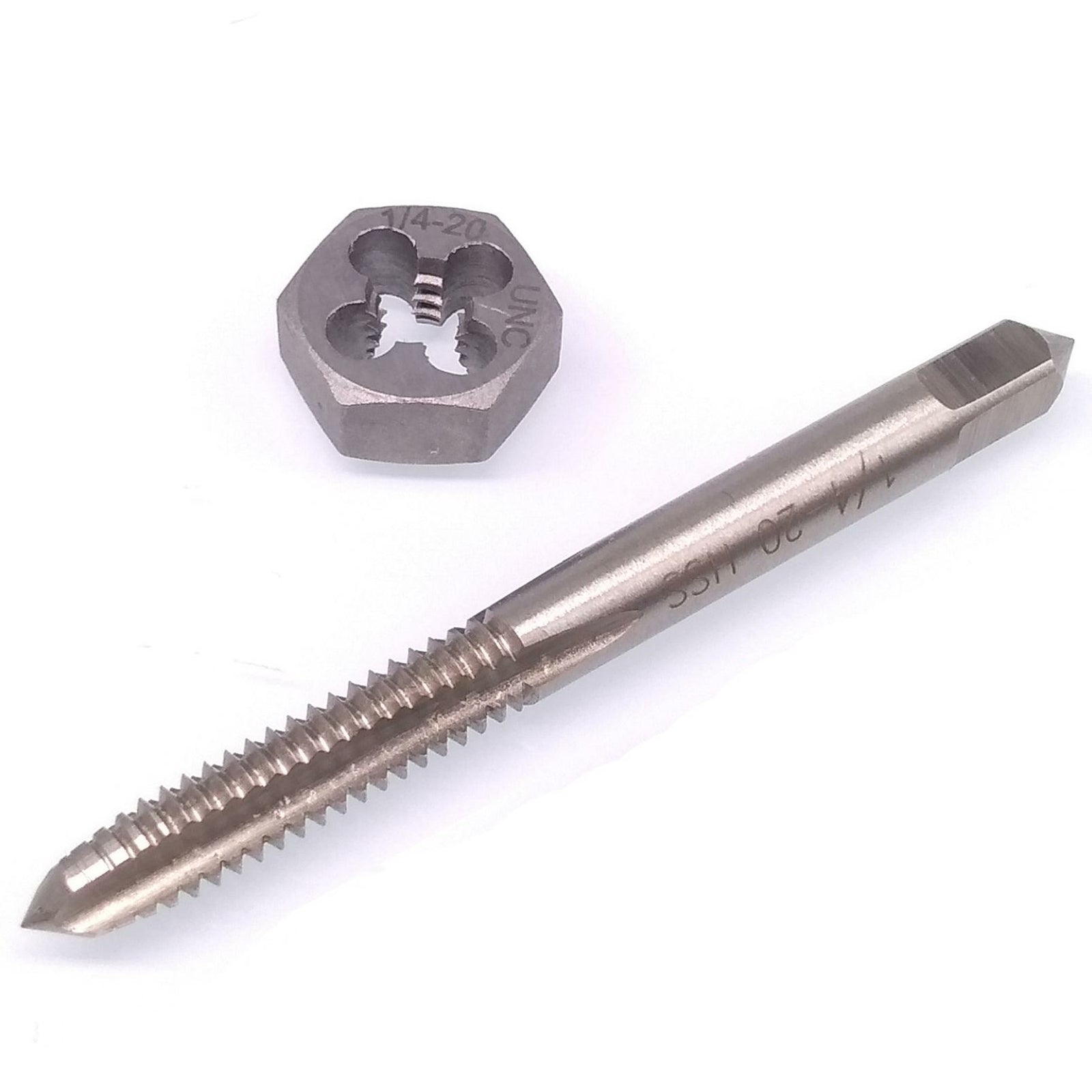 US Stock HSS 1/4-20 Tap & 1/4-20 Hexagon Die Thread Right Hand Set