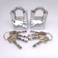 2pcs Shipping Container Garage Anti-Theft Lock Padlock With 4 Keys 40mm