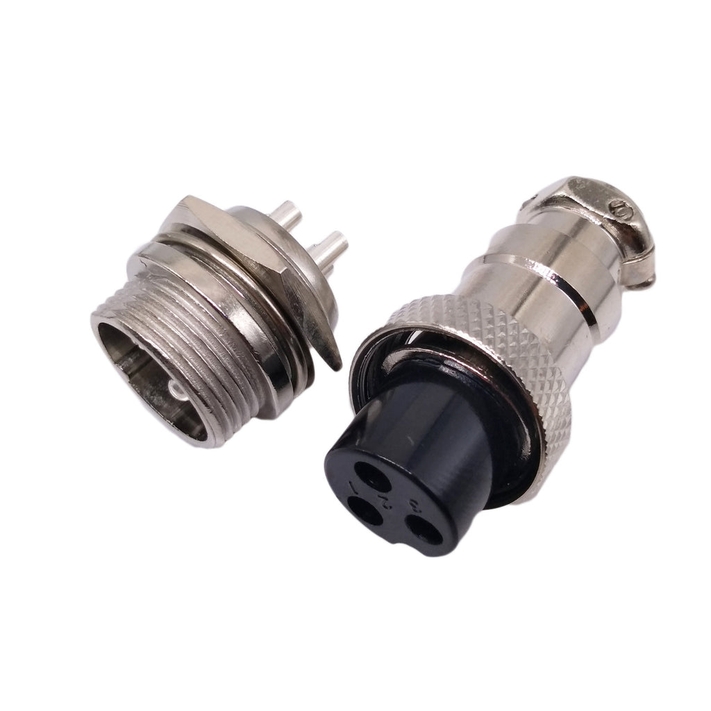 AU Stock 5 Pair Aviation Plug 3Pin Female Panel Metal Wire Connector 16mm GX16-3
