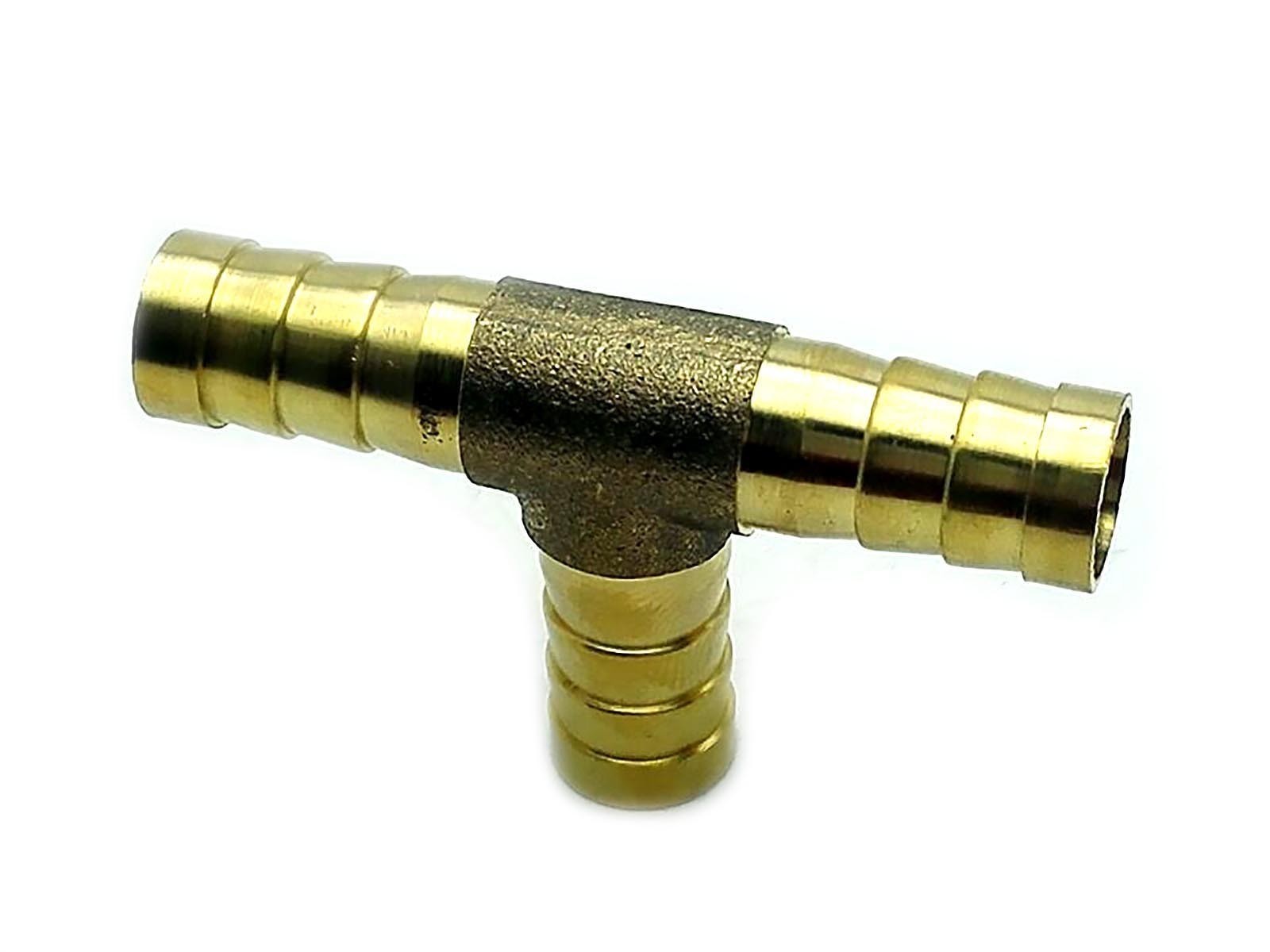 US Stock 6x Dia 10mm 3 Way T Shape Brass Hose Barb Pipe Connector Adapter