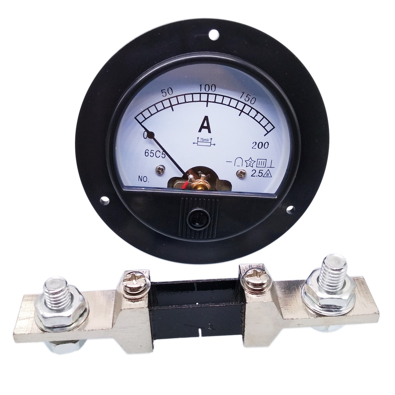 DC 0~200A Analog AMP Current Pointer Needle Panel Meter Ammeter & Shunt