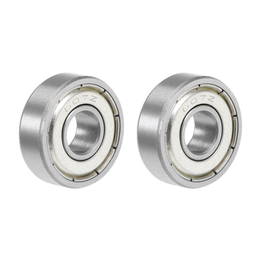 2pcs 607ZZ Deep Groove Ball Bearing 6x19x7mm Double Shield Chrome Bearing