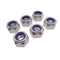 US Stock 6pcs M12 x 1.75mm Nylon Insert Hex Lock Nut DIN985 A2 Stainless Steel
