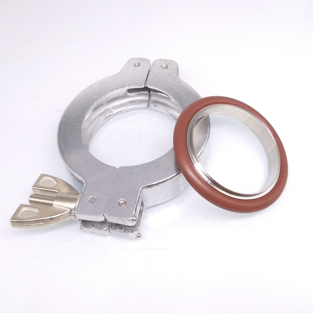 1 set KF40 Aluminium vacuum clamp ring + SS304 centering ring w/ O-ring
