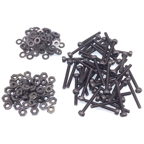 200x M2.5 x 16mm Socket Head Cap Screw Alloy Steel Allen Socket Drive Nut Washer
