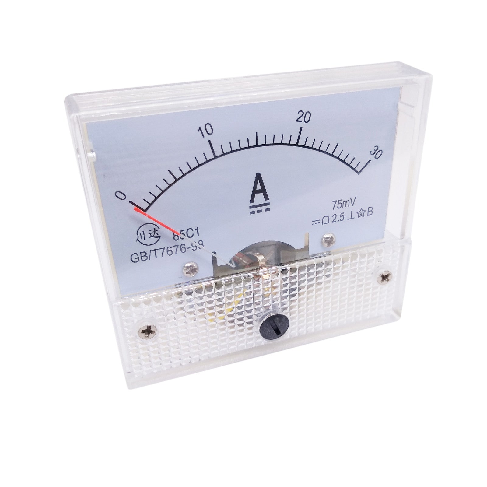 US Stock Analog Panel AMP Current Ammeter Meter Gauge 85C1 0-30A DC & Shunt