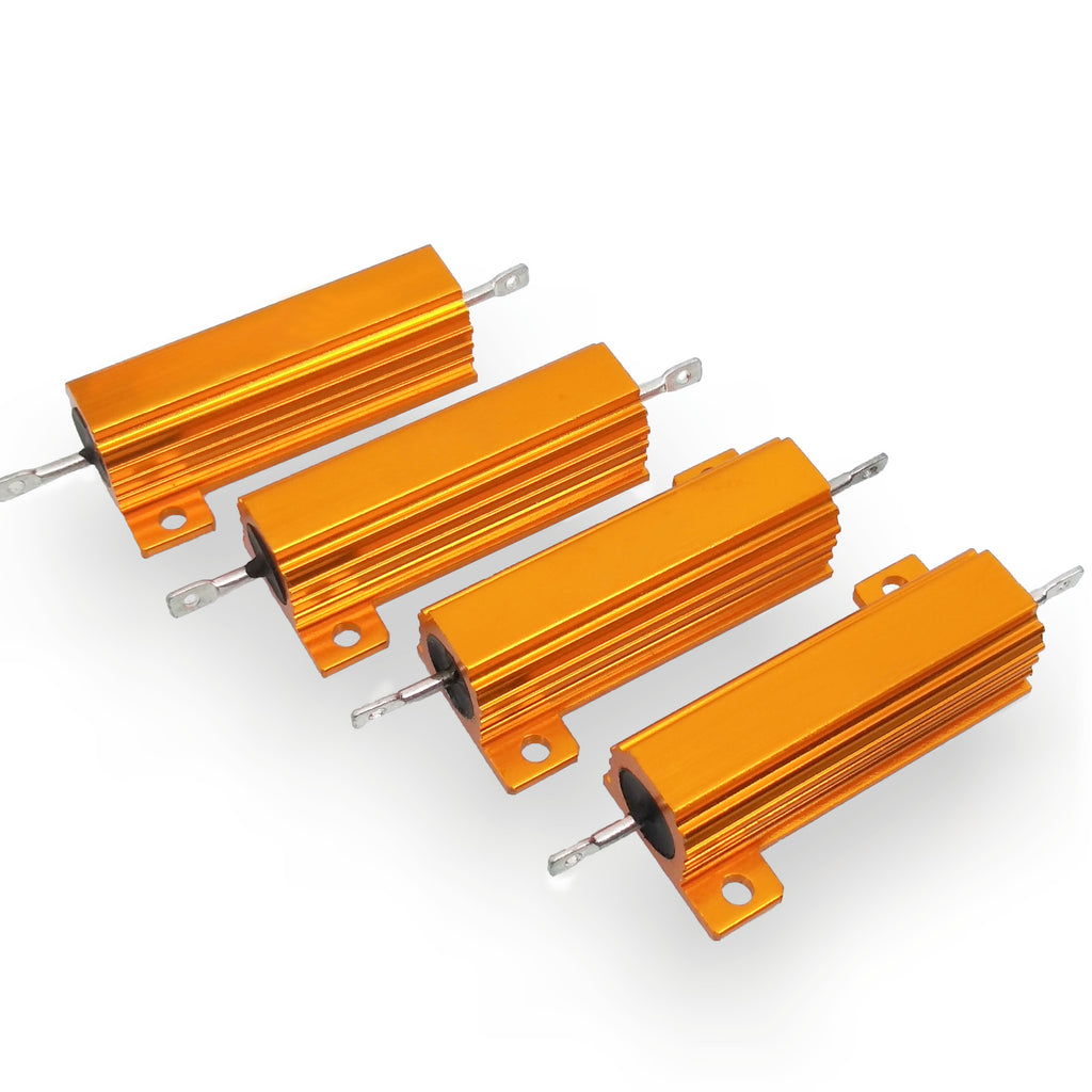 US Stock 4pcs 25 ohm 25 50W Watt Aluminum Housed Metal Case Wirewound Resistors