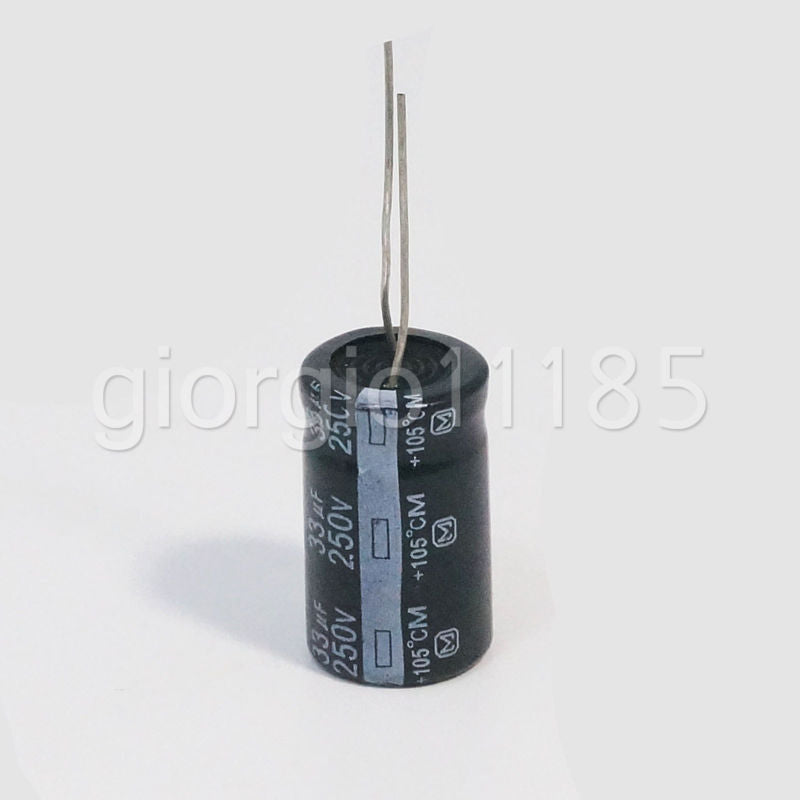 US Stock 10pcs Electrolytic Capacitors 33uF 33mfd 250V +105℃ Radial 13 x 21mm
