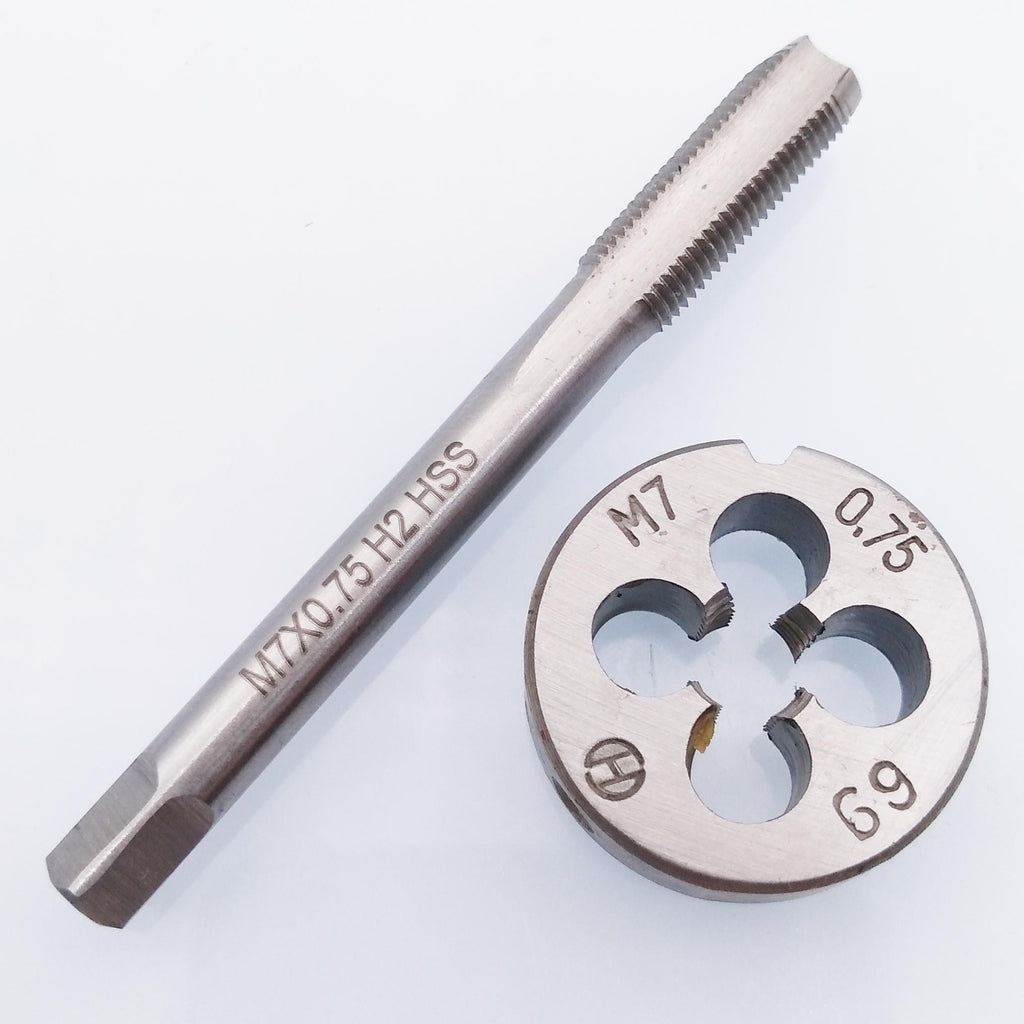 US Stock HSS M7 x 0.75mm Tap & M7 x 0.75mm Die Metric Thread Right Hand