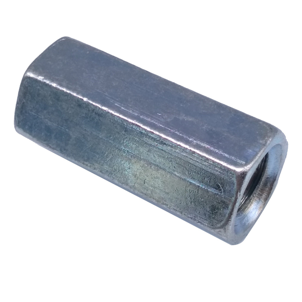 US Stock 2pcs M12 x 1.75 x 38mm Long Rod Coupling Hex Nut Connector Zinc Plated