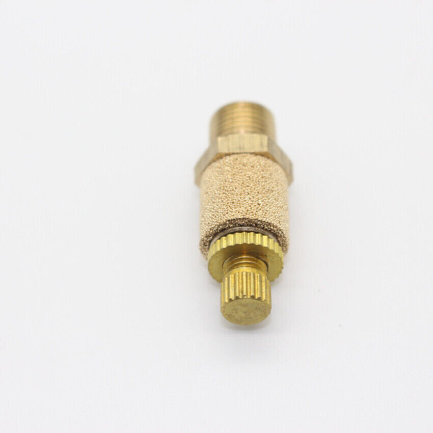 Pneumatic Solenoid Valve Adjustable Brass Mufflers Silencers 1/8"