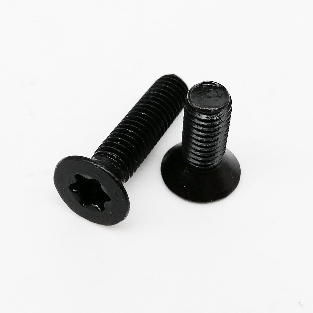 10pcs M6 x 20mm Black Six-Lobe Torx Head Flat Countersunk Screw Bolt
