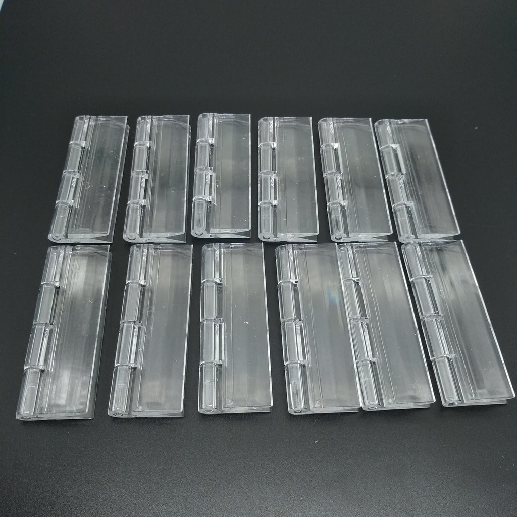 US Stock 12pcs Clear PMMA Acrylic Plastic Folding PMMA Hinge 65 x 42mm