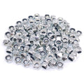 500x M6 x 1mm Self-Locking Nylon Insert Hex Nuts Zinc plated Carbon Steel