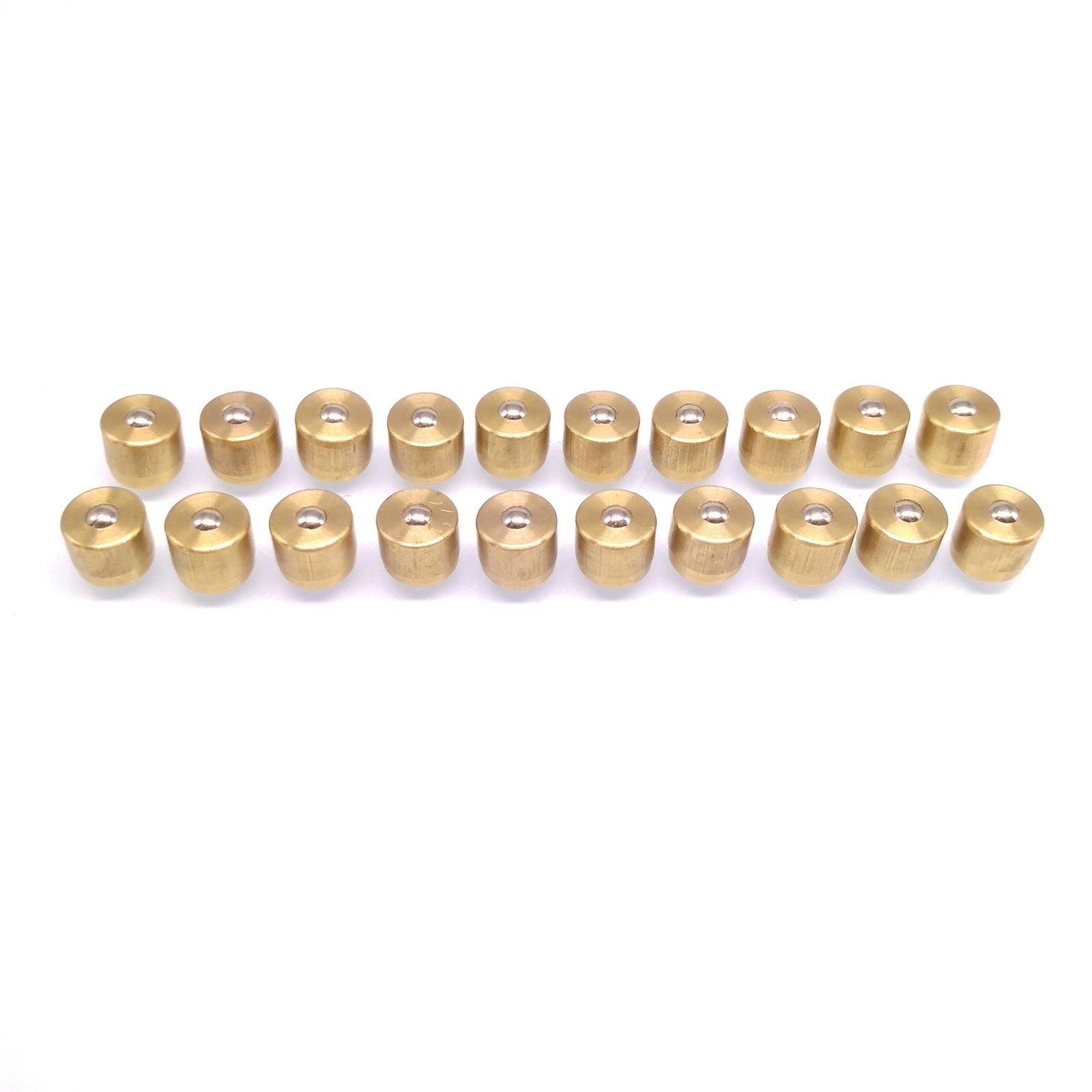 20pcs M8 x 7mm Copper Press In Fit Ball Type Oil Cup Oiler Lathe Engine Motor