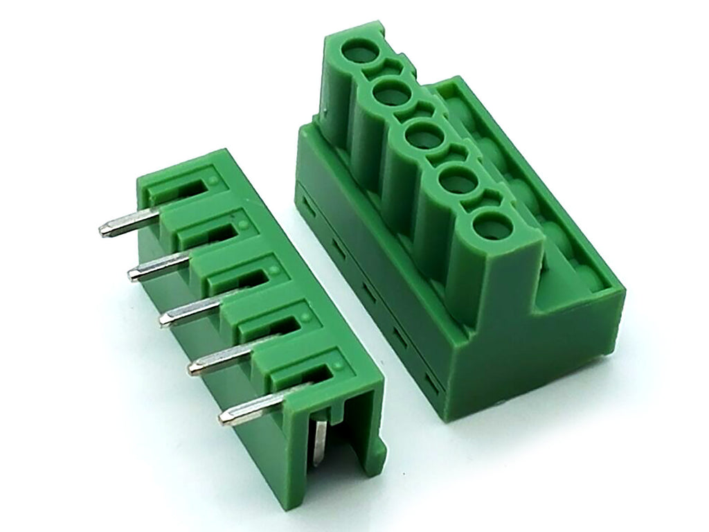 US Stock 10Set 2EDG 5P Plug-in Screw Terminal Block Connector 5.08mm Right Angle