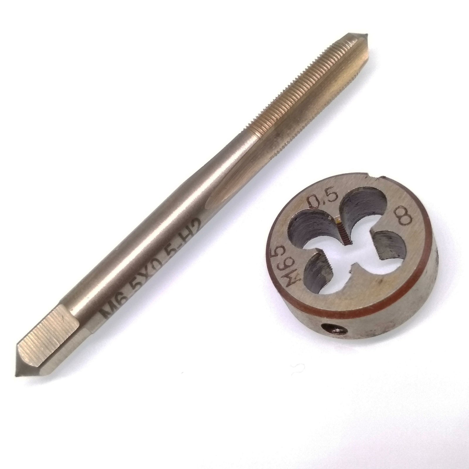 AU Stock HSS M6.5 x 0.5mm Tap & M6.5 x 0.5mm Die Metric Thread Right Hand