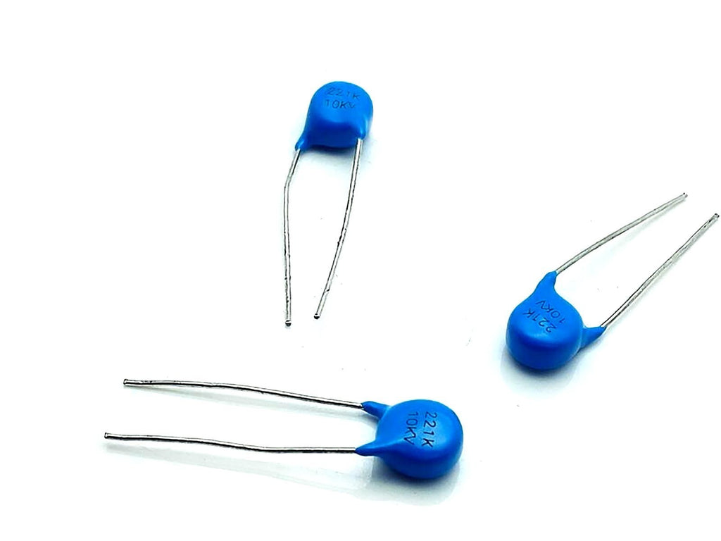 US Stock 10pcs High Voltage Ceramic Disc Capacitors 220pf 0.22nf 221 10000V 10KV