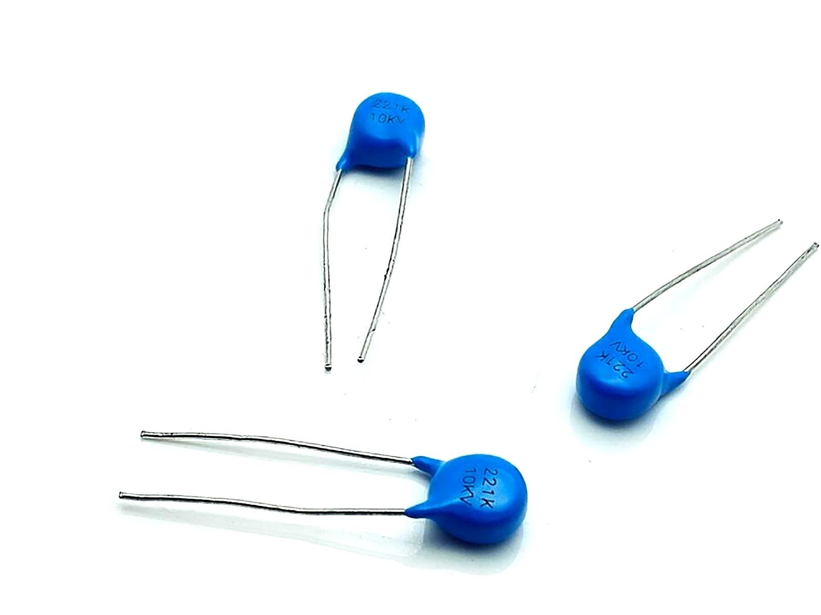 US Stock 10pcs High Voltage Ceramic Disc Capacitors 220pf 0.22nf 221 10000V 10KV